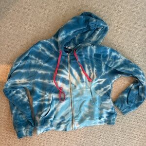 Blue Tie-Dye Women's Hoodie